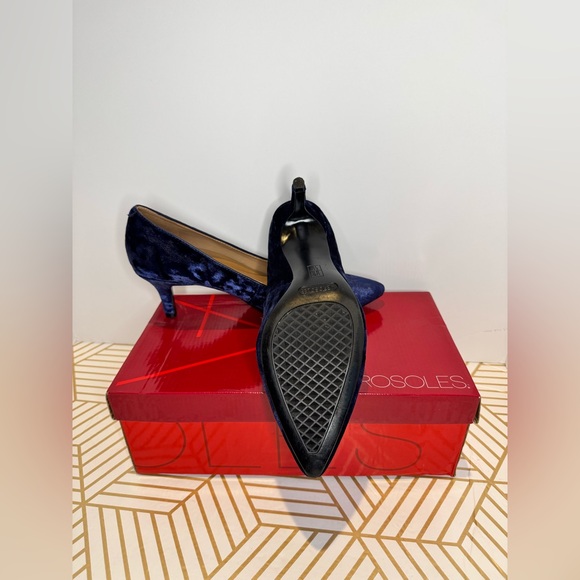 AEROSOLES Women's Navy Macrame Heel Loafer hybrid with memory foam footbed - Picture 4 of 4